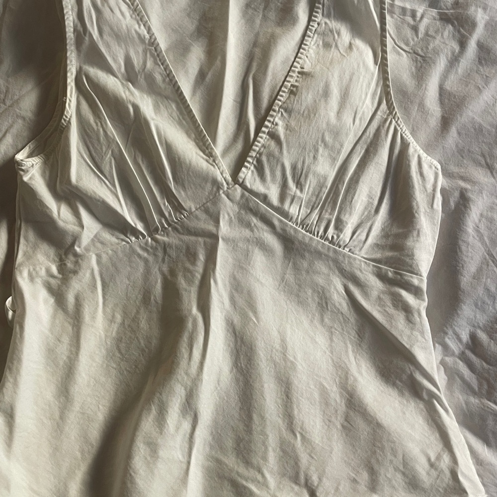 Brandy white tie back top